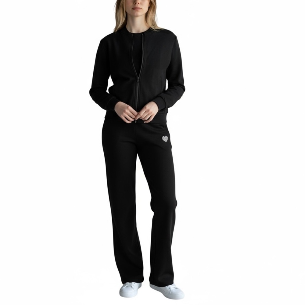 Twisted Heart Jacket size L and Pants size XL color:Black/Silver Set L-XL - Picture 3 of 13